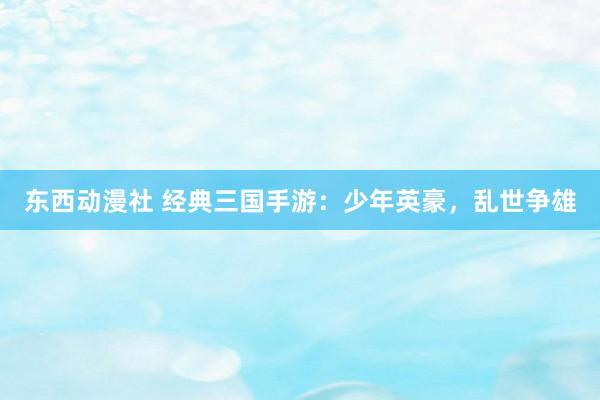 东西动漫社 经典三国手游：少年英豪，乱世争雄
